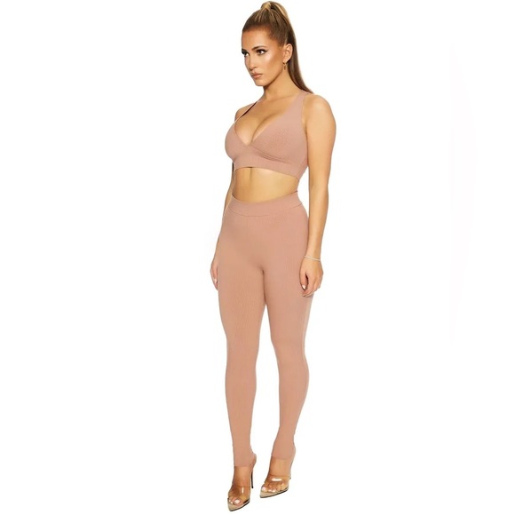 Naked Wardrobe oh so snatched leggings high waisted high rise coco - Picture 4 of 8